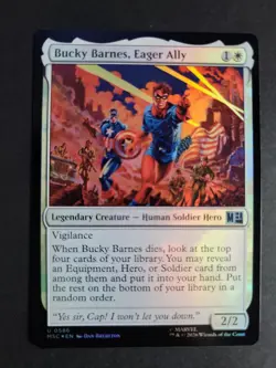 Bucky Barnes, Eager Ally (Foil) Uncommon MTG Marvel Super Heroes Commander - Image 1