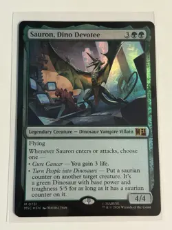 Sauron, Dino Devotee FOIL 731 Mtg Super Heroes - Image 1