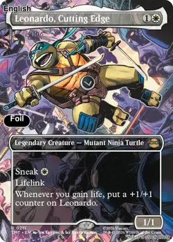 Leonardo, Cutting Edge (Borderless) EN [TMT - 211] - NM [Foil] TCG MTG - Image 1