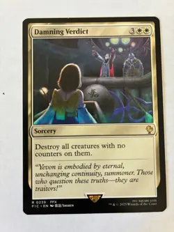 MTG Damning Verdict Commander: Final Fantasy Regular NM - Image 1