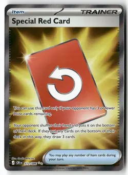 SPECIAL RED CARD 113/086 ULTRA RARE CHAOS RISING POKEMON NEAR MINT - Image 1