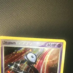 Pokemon TCG Unown B 7/28 Unseen Forces Rare Holo 60 HP Psychic damaged - Image 3