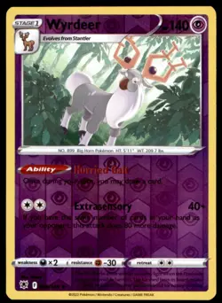Wyrdeer 069/189 Holo Rare Astral Radiance Pokemon Reverse Holo Lightly Played - Image 1