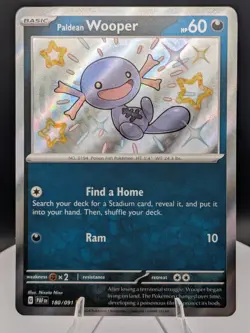 Pokemon TCG: Paldean Fates: 180/091: Paldean Wooper Baby Shiny Holo Rare (NM) - Image 1