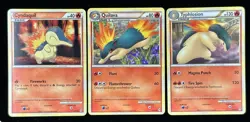 Pokemon Call of Legends Cyndaquil Quilava Typhlosion Complete Evolution Set - Image 1