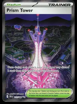 Prism Tower 111/086 Ultra Rare Chaos Rising Pokemon Card - Image 1