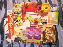 Rare Pokemon Gift Bundle, Battle Deck, Boosters, Posters + Extra - Image 1
