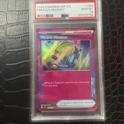 PSA 10 Low Pop Miracle Headset Ace Spec Trainer 183/191 Pokemon Surging Sparks - Image 1
