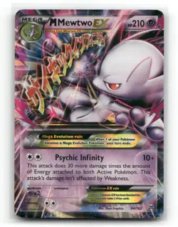 M Mewtwo EX 64/162 Holo EX Rare BREAKthrough Pokemon HP - Image 1