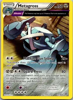 Metagross 50/98 XY - Ancient Origins Reverse Holo Pokemon NM A9 - Image 1