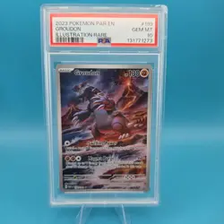 Pokemon 2023 SV04 Paradox Rift Groudon 199/182 Holo Illustration Rare PSA 10 - Image 1
