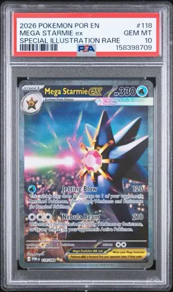 2026 Pokemon Perfect Order PSA 10 Mega Starmie ex Special Illustration Rare 118 - Image 1