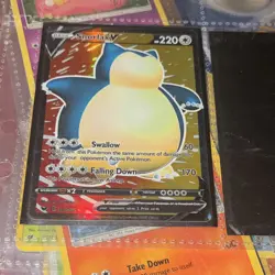 Pokemon TCG Snorlax V 197/202 Swsh01 Sword & Shield Full Art Holo Ultra Rare - Image 1