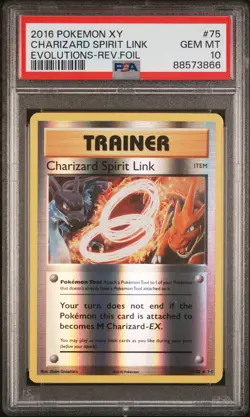 Charizard Spirit Link 75 Evolutions-Rev.Foil Pokemon Xy Evolutions PSA 10 - Image 1