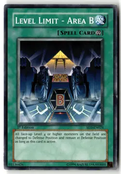 Level Limit - Area B SD3-EN024 Structure Deck: Blaze of Destruction Yu-Gi-Oh HP - Image 1