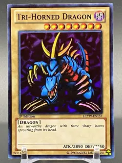 Tri Horned Dragon Super Rare 1st Edition LCYW-EN157 - Image 1