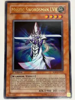 Mystic Swordsman LV4 - SOD-EN012 - Ultra Rare - 1st Edition - Image 1
