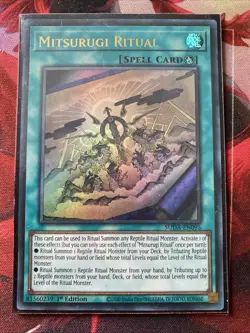 Mitsurugi Ritual SUDA-EN095 Ultra Rare Near Mint 1st Edition Yugioh - Image 1