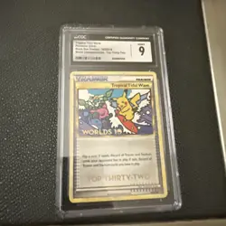 2010 Pokemon World Championships Top Thirty-Two Tropical Tidal Wave Cgc 9 - Image 1