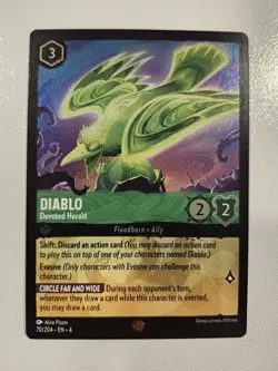 Disney Lorcana Diablo Devoted Herald 70/204 Legendary Foil Near Mint - Image 1