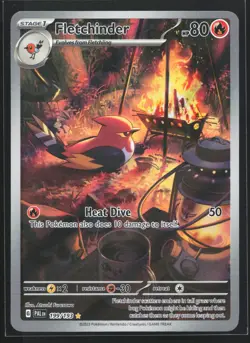 Pokemon Fletchinder 199/193 Paldea Evolved Illustration Rare Full Art Holo NM - Image 1