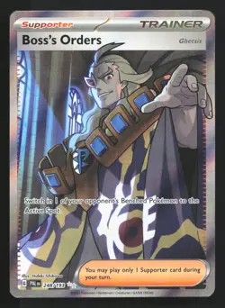 Pokemon Boss's Orders 248/193 Paldea Evolved Ultra Rare Full Art Holo LP - Image 1