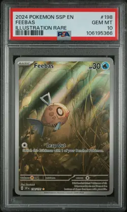 PSA 10 Pokemon Surging Sparks Feebas Illustration Rare #198/191 - Image 1
