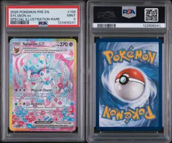 2025 POKEMON PRE EN-PRISMATIC EVOLUTIONS #156 SYLVEON EX PSA 9 - Image 3
