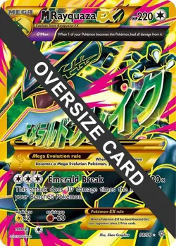 Pokemon M Rayquaza EX 98/98 Ancient Origins Ultra Rare Holo JUMBO Promo - Image 1