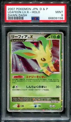 Leafeon LV.X DP4 Dawn Dash Pokemon Japanese Unlimited 2007 Rare Holo Foil PSA 9 - Image 1