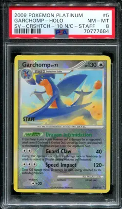 Garchomp Supreme Victors 5/147 Pokemon Holo National Championships Staff PSA 8 - Image 1