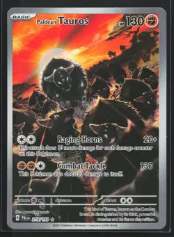 Pokemon Paldean Tauros 218/193 Paldea Evolved Illustration Rare Full Art Holo NM - Image 1