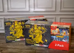 Pokemon TCG SURGING SPARKS ETB/Booster Bundle 2-Pack - Lot of 2 Costco bundle - Image 1