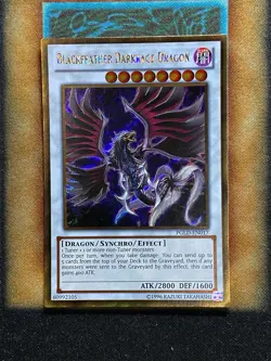 Yugioh Blackfeather Darkrage Dragon PGLD-EN017 Gold Secret Rare LP - Image 1