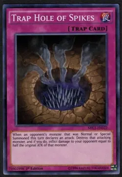 Yugioh Trap Hole of Spikes MIL1-EN022 Super Rare 1st Ed - LP - Image 1