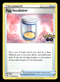 Egg Incubator 066/078 Uncommon Pokemon GO Pokemon TCG - Image 1
