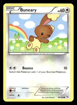 Buneary 84/106 Flashfire LP Pokemon - Image 1