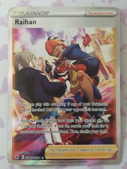 Pokemon Card Raihan GG65/GG70 Crown Zenith Galarian Gallery Full Art Holo - Image 1