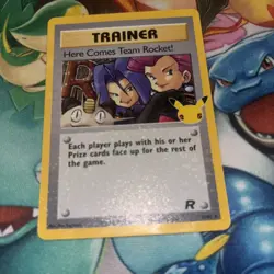 HOLO Here Comes Team Rocket 15/82 NM Pokemon 25th Celebrations Classic Card - Image 1