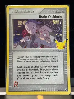 Pokemon Rocket's Admin. 86/109 Holo Celebrations Classic Collection Team Rocket - Image 1