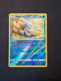 Squirtle 22/181 Reverse Holo Team Up Sun and Moon Pokemon Card - Image 1