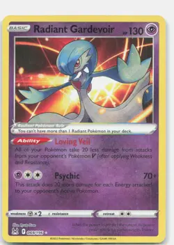 Radiant Gardevoir 069/196 Radiant Rare Lost Origin Pokemon Holo Near Mint - Image 1