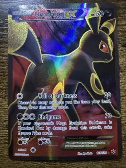 Umbreon EX 119/124 Ultra Rare, XY Fates Collide, Full Art Holo, Pokemon TCG, LP - Image 1