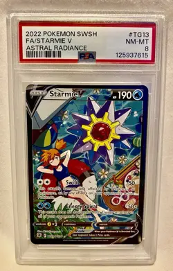 Pokemon Starmie V TG13/TG30 Swsh10: Astral Radiance Trainer Gallery Holo PSA 9 - Image 1