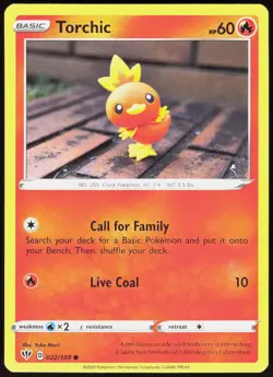 Darkness Ablaze Torchic 022/189 Common Pokemon NM/M - Image 1