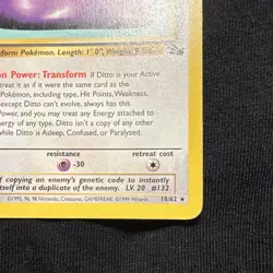Ditto ✨ 1999 Pokemon TCG Fossil 18/62 Rare Unlimited 50 LP - Image 4