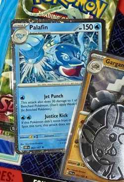 Pokemon TCG: Enhanced 2-Pack Blister Pack Feat. Palafin, Garganacl, & Baxcalibur - Image 4