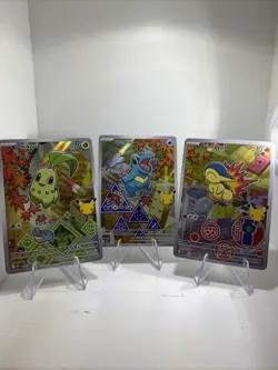 Pokemon First Partner Illustration Collection Series 2 Johto Gen 2 Set NM! - Image 1