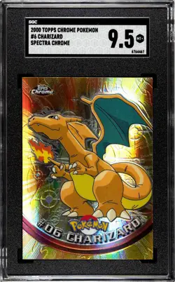 2000 Topps Chrome Charizard SPECTRA Pokemon HOLO SGC 9.5 - Pop 3 - RARE MT+ - Image 1