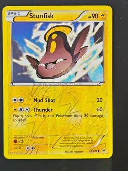 STUNFISK 42/101 C NOBLE VICTORIES POKEMON REVERSE HOLO NM/M - Image 1